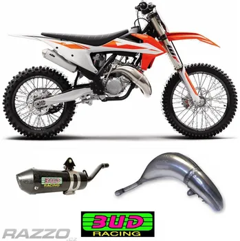 Výfuk pro motocykl Výfuk a koncovka BUD Racing Pipe + Silencer KTM SX125 19-22 Husqvarna TC125 19-22