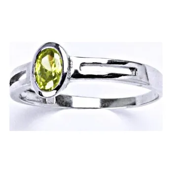 Prsten Prsten stříbrný s oválným syntetickým zirkonem yellow,jen vel.51