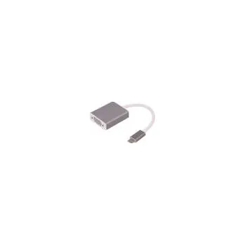 Elektrická zásuvka QOLTEC Adaptér USB 3.1 D-Sub 15pin HD zásuvka,USB C vidlice 0,19m