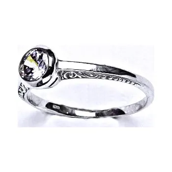 Prsten Stříbrný prsten se zirkonem lavender,prsten ze stříbra,T 1443