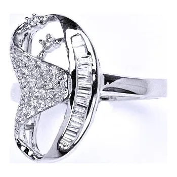 Prsten Stříbrný prsten s čirými zirkony,prsten ze stříbra,váha 5,45 g