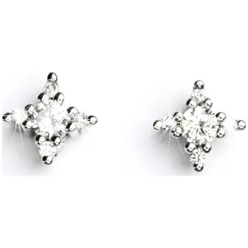 Náušnice Stříbrné náušnice, náušnice s čirými zirkony, hvězdičky, VE 60