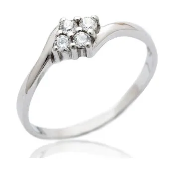 Prsten Stříbrný prsten se zirkony bílé barvy-VR 135