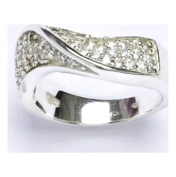 Prsten Stříbrný prsten s čirými zirkony,prsten ze stříbra,váha 6,99 g