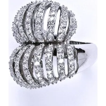 Prsten Stříbrný prsten s čirými zirkony,prsten ze stříbra,váha 13,22 g