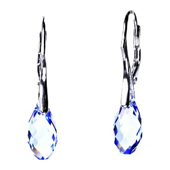 Náušnice Stříbrné náušnice, šperky, Swarovski krystal, patent, naušnice ze stříbra NK 1295