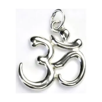 Přívěsek Stříbrný přívěsek, óm, přívěsek ze stříbra, znak jógy, P 433