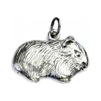 Přívěsek Stříbrný přívěsek, morče s patinou, přívěsek ze stříbra, P 431