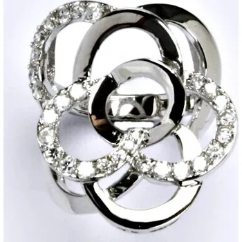 Prsten Stříbrný prsten s čirými zirkony,prsten ze stříbra,váha 7,01 g