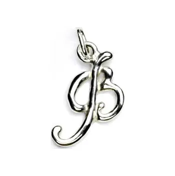 Přívěsek Stříbrný přívěsek, písmenko B, stříbrné písmeno, béčko, P 437