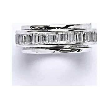 Prsten Stříbrný prsten s čírými zirkony,prsten ze stříbra, 6,80 g, vel. 47,5