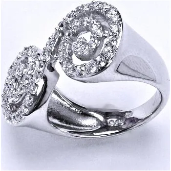 Prsten Stříbrný prsten, prsten ze stříbra, syntetický čirý zirkon, váha 6,2 g, vel.51,5