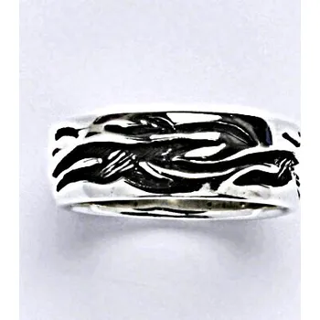 Prsten Stříbrný prsten s patinou, prsten ze stříbra,váha 6,82 g