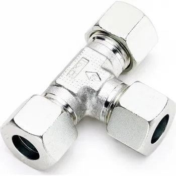 Hydraulický filtr DS-GR 18/10/18-L/ZN (P-TV18/18/10L) GATES FITTINGS spojka T pro hydrauliku, kompletní se 3 maticemi