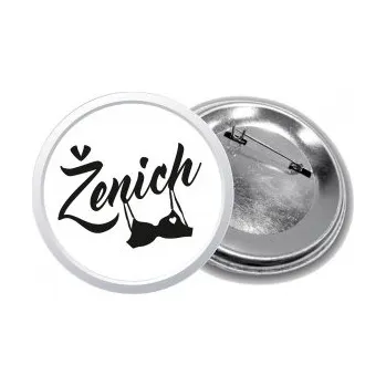 PotiskniTriko.cz Svatební placka ženich 02 bílá/černá