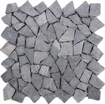 Venkovní dlažba Divero Garth mramorová mozaika 35 x 35 x 0,8 cm šedá