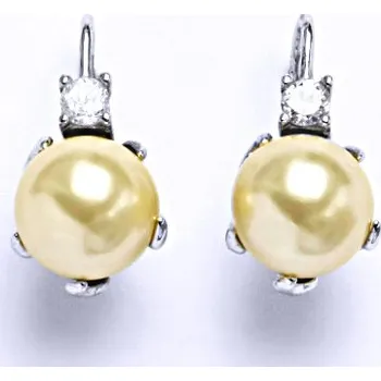 Náušnice Stříbrné náušnice s umělou perlou 10 mm, náušnice ze stříbra NK 1190