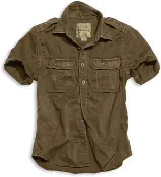 Pánská košile Surplus Raw Vintage krátký rukáv hnědá L