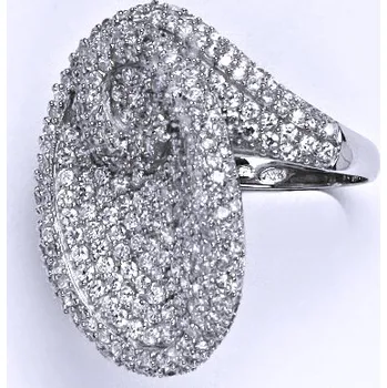 Prsten Stříbrný prsten s čirými zirkony,prsten ze stříbra,váha 10,36 g