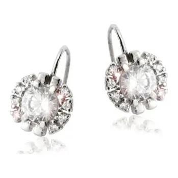 Náušnice VE 104 - Luxusní stříbrné náušnice se zirkony