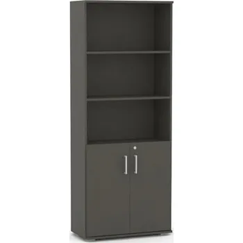 Koupelnový nábytek Široká kombinovaná skříňka REA Office S50 + D2 (2ks) - graphite