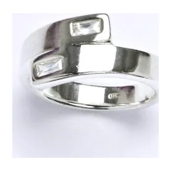 Prsten Stříbrný prsten s čirými zirkony,prsten ze stříbra,váha 5,65 g