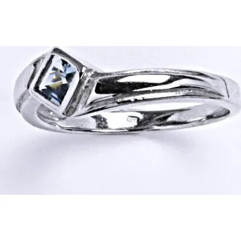 Prsten Stříbrný prsten s akvamarínem, vel. 54 a 58