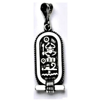 Přívěsek Stříbrný přívěsek, kartuše s hieroglyfy, stříbro, 7,11 g