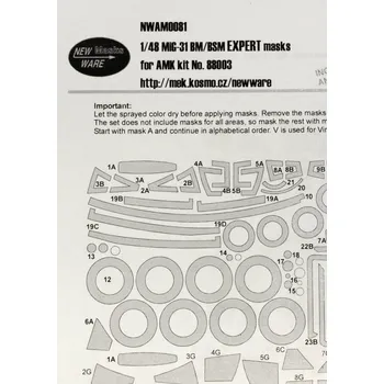 Plastikový model 1/48 Mask MiG-31 BM/BSM EXPERT (AMK 88003)