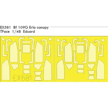 Plastikový model Mask 1/48 Bf 109G Erla canopy TFace (EDU)