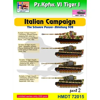 Plastikový model 1/72 Decals Pz.Kpfw.VI Tiger I Italian Campaign 2