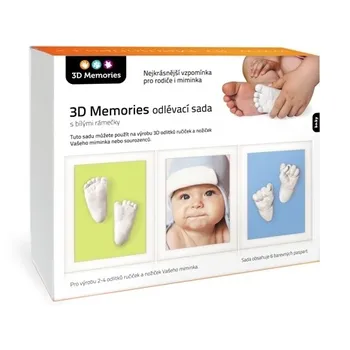 kreativní sada 3D Memories Odlévací sada s bílými rámečky 3 ks