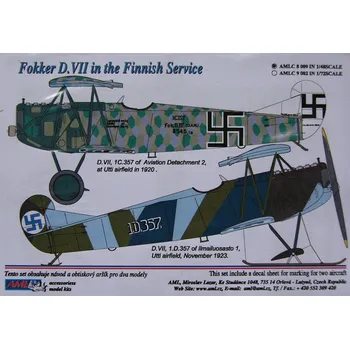 Plastikový model 1/48 Decals Fokker D.VII in the Finnish Service