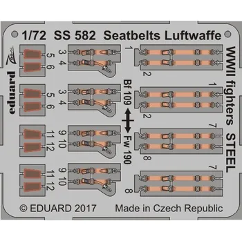 Plastikový model 1/72 Seatbelts Luftwaffe WWII fighters STEEL