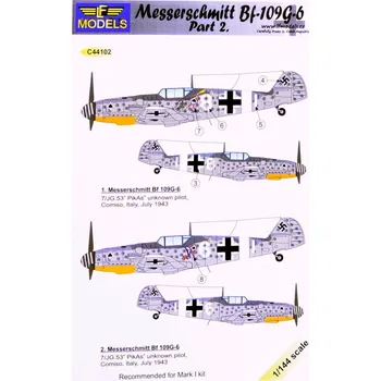 Plastikový model 1/144 Decals Messerschmitt Bf 109G-6 Comiso Pt.2
