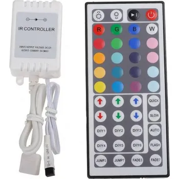 Příslušenství pro svítidlo PremiumLED RGB kontroler s ovladačem pro LED pásky 72 W 44 tlačítek