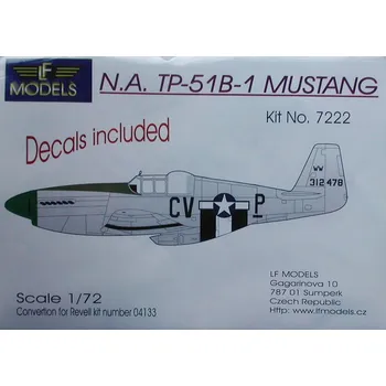 Plastikový model 1/72 N.A. TP-51B-1 Mustang Conv.Set for REV 04133