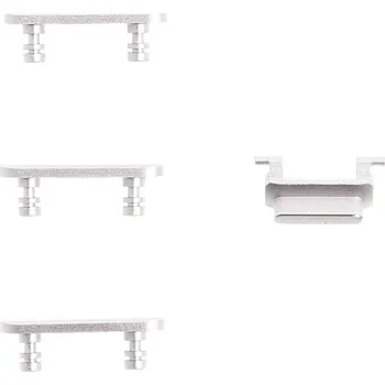 Náhradní kryt pro mobilní telefon Sada postranních tlačítek / tlačítka pro Apple iPhone 7 Plus (Power + Volume + Mute) - stříbrná (Silver) - kvalita A+