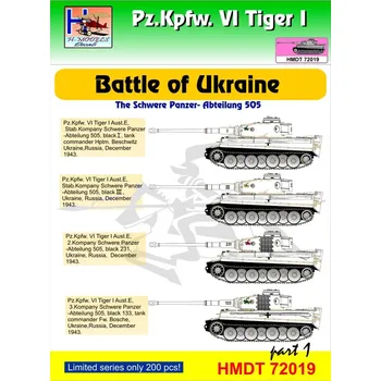 Plastikový model 1/72 Decals Pz.Kpfw.VI Tiger I Battle of Ukraine 1