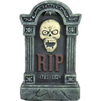 EuroPalms Náhrobek s lebkou 56 cm Party dekorace EuroPalms Náhrobek s lebkou 56 cm