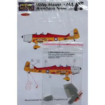 Plastikový model 1/72 Decals Miles Magister Mk.I Acrobatic Team