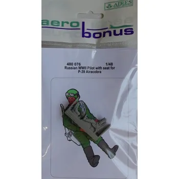 Plastikový model 1/48 Russian WWII pilot w/ seat for P-39 Airacobra