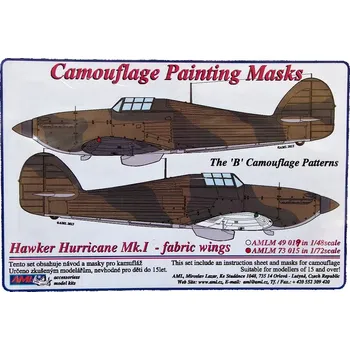 Plastikový model 1/72 Camouflage masks H.Hurricane Mk.I fabric w. B