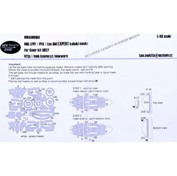 Plastikový model 1/48 Mask MiG-17PF/PFU/Lim-6M EXPERT (SMER 0827)