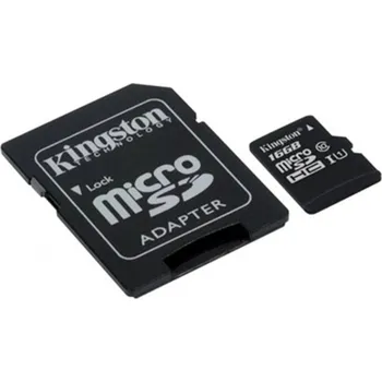 Paměťová karta Kingston micro SDHC karta 16GB Class 10