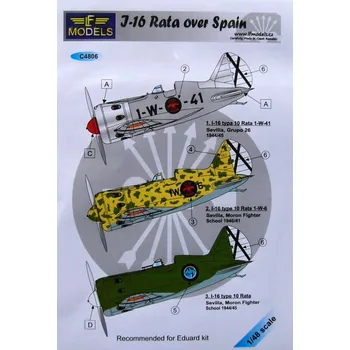 Plastikový model 1/48 Decals for I-16 Rata over Spain