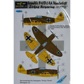 Plastikový model 1/48 Decals P-47D-2-RA Zirkus Rosarius (HAS)