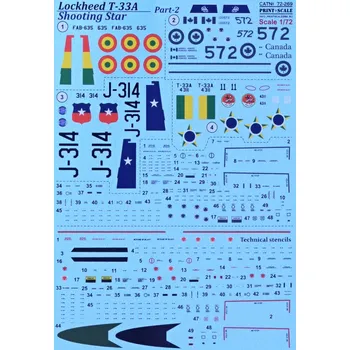 Plastikový model 1/72 Lockheed T-33 Shooting Star Pt.2 (wet decals)