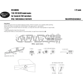Plastikový model 1/72 Mask YAK-130 BASIC (ZVEZDA 7307)