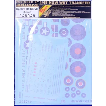 Plastikový model 1/48 Decals + stencils Spitfire HF Mk.VIII (EDU)